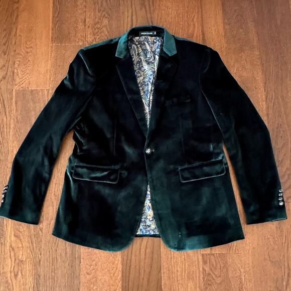 Green Velvet Blazer Holiday Blazer Festive